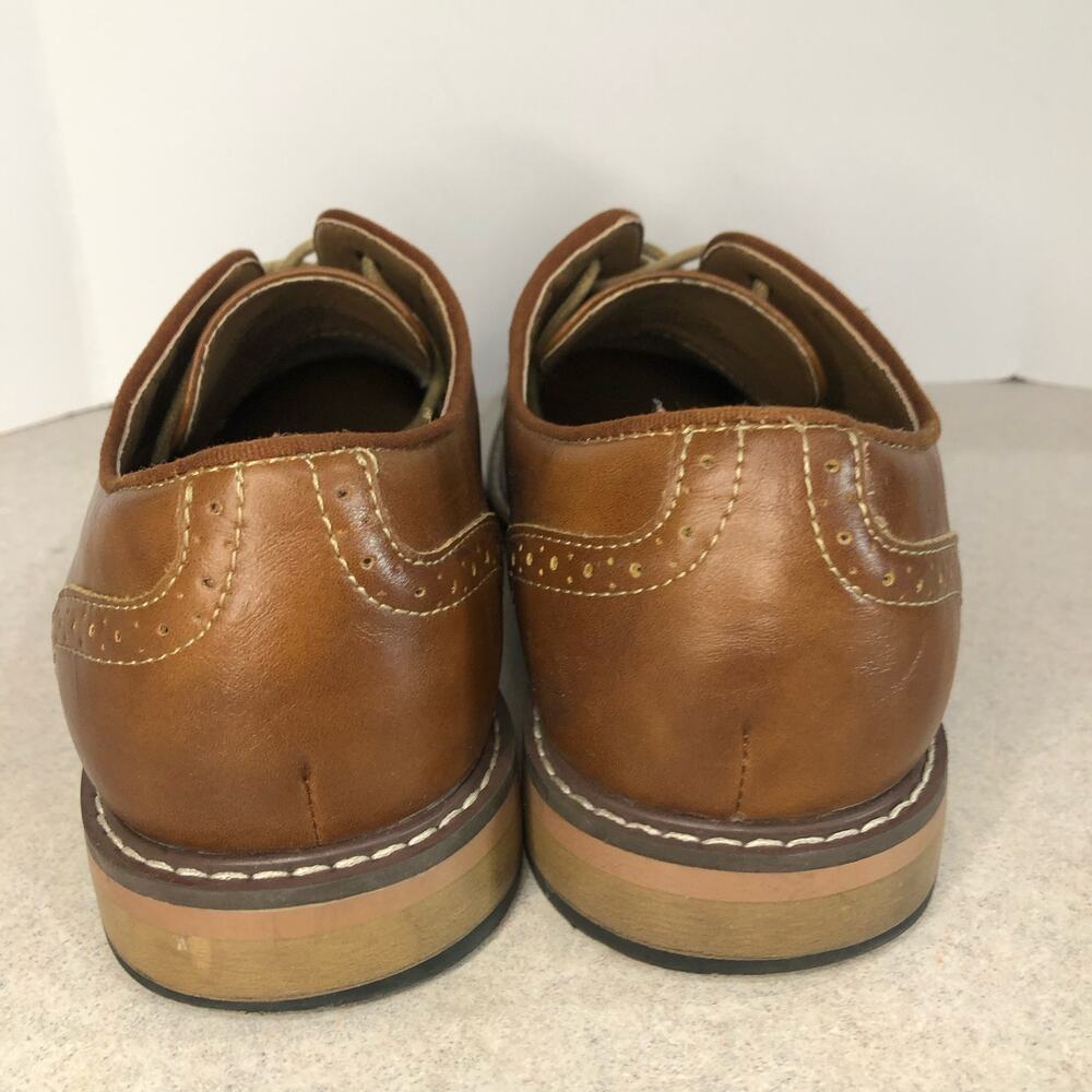 Steve Madden M-Alk Cognac Brown Dress Oxford Shoes WM910771 Sz 9M Perforated Toe - Picture 6 of 8
